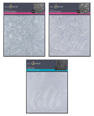 Altenew Embossing Folder Bundle Beauty of the Season Embossing Folder Release Bundle