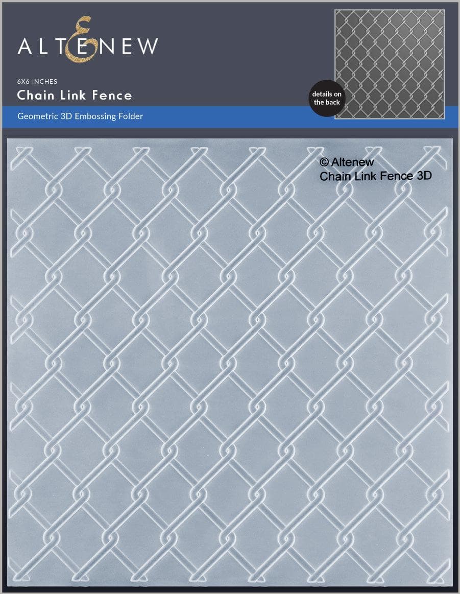 Altenew Chain Link Fence 3D Embossing Folder alt7718