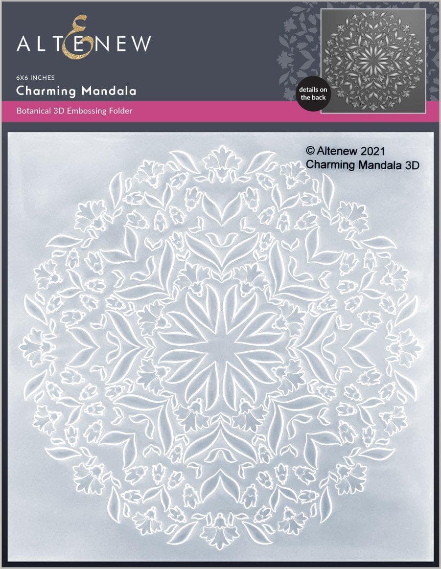 Part A-Glitz Art Craft Co.,LTD Embossing Folder Charming Mandala 3D Embossing Folder