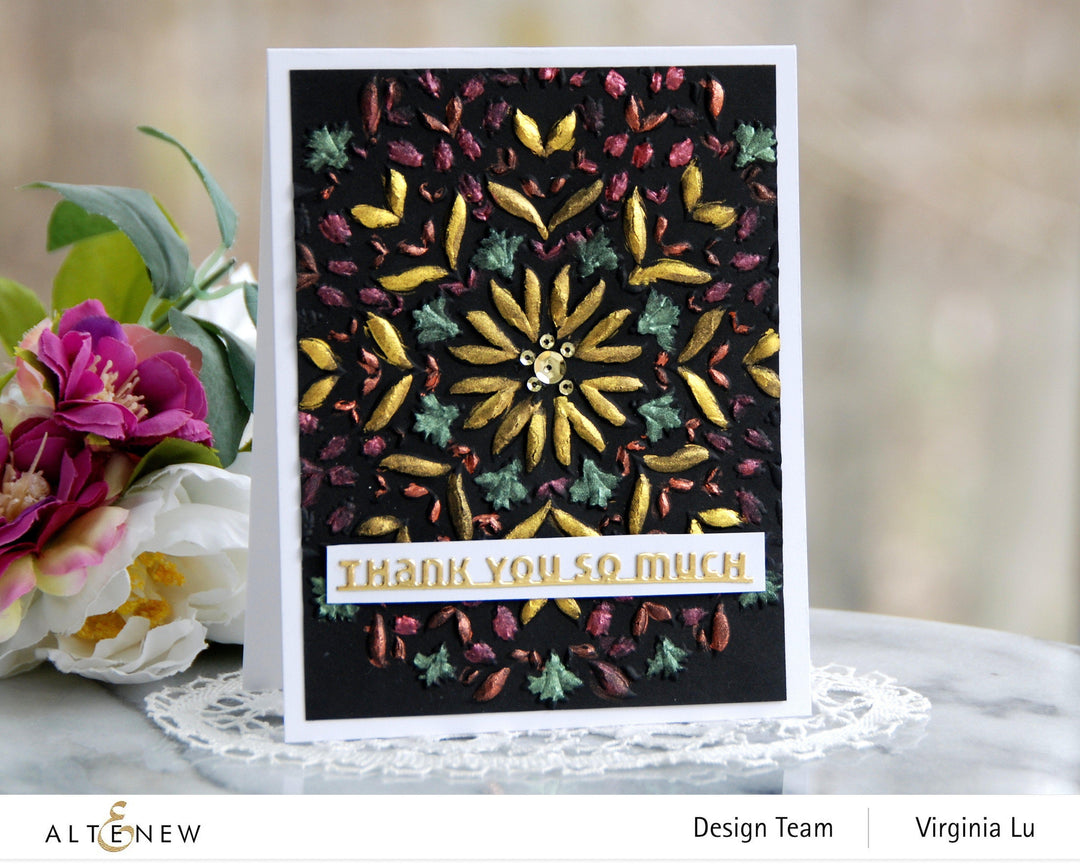 Part A-Glitz Art Craft Co.,LTD Embossing Folder Charming Mandala 3D Embossing Folder