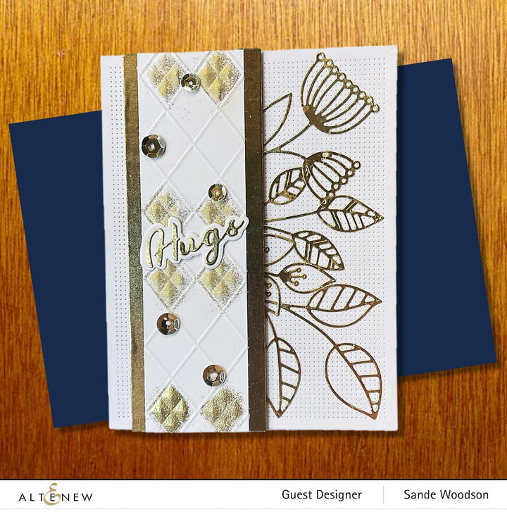 Part A-Glitz Art Craft Co.,LTD Embossing Folder Checkered Diamonds 3D Embossing Folder