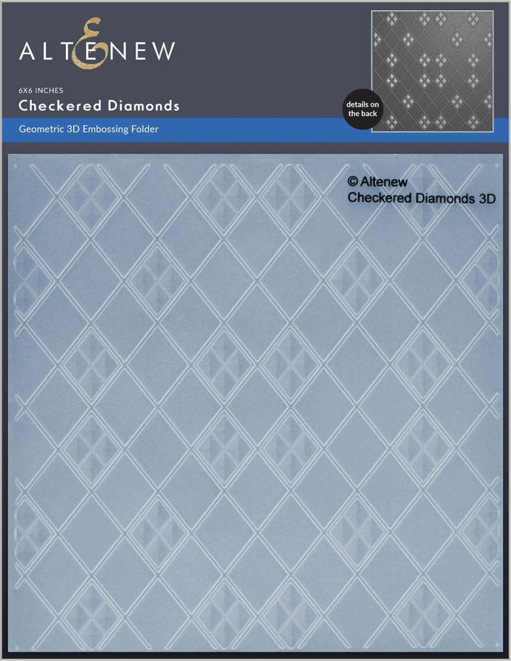Part A-Glitz Art Craft Co.,LTD Embossing Folder Checkered Diamonds 3D Embossing Folder