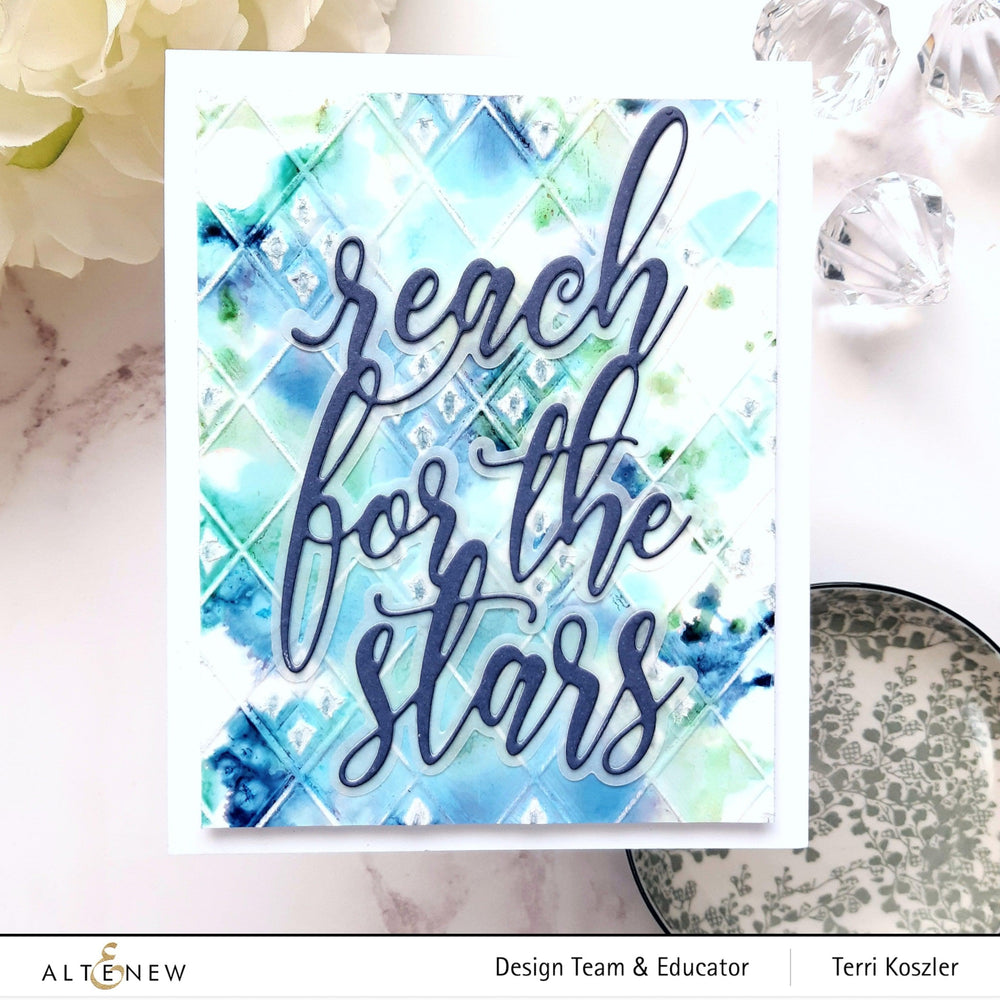 Part A-Glitz Art Craft Co.,LTD Embossing Folder Checkered Diamonds 3D Embossing Folder