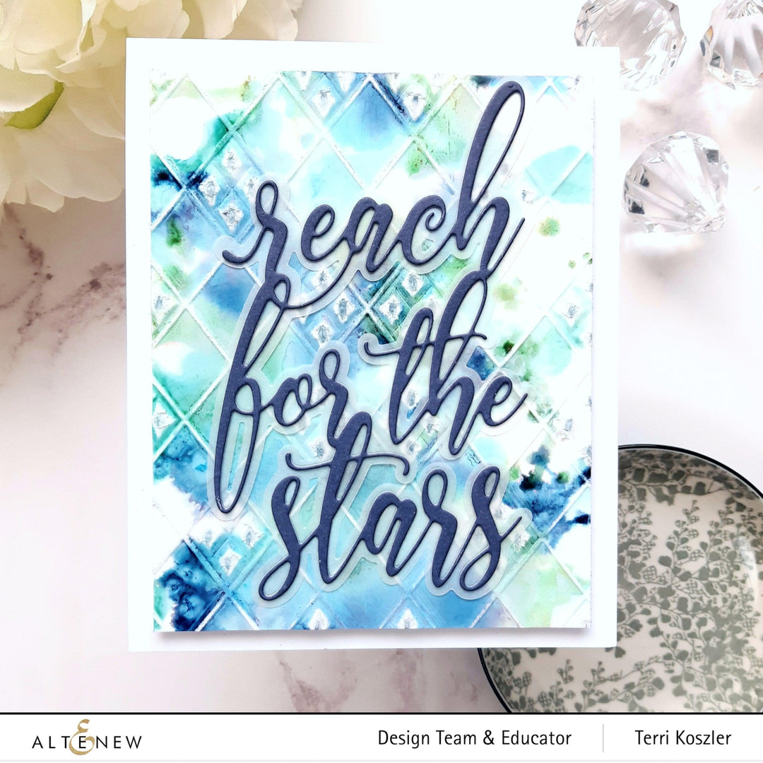 Part A-Glitz Art Craft Co.,LTD Embossing Folder Checkered Diamonds 3D Embossing Folder