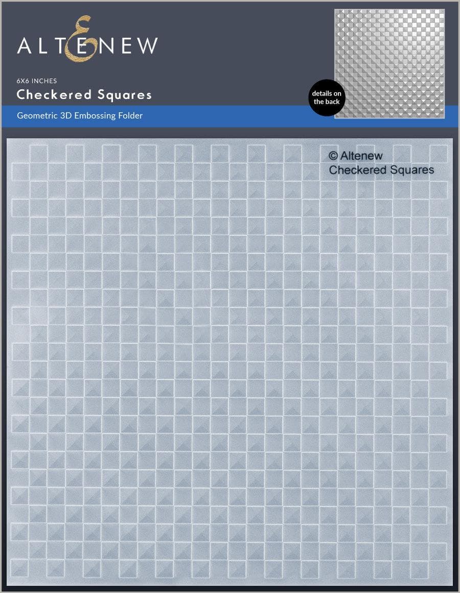Part A-Glitz Art Craft Co.,LTD Embossing Folder Checkered Squares 3D Embossing Folder