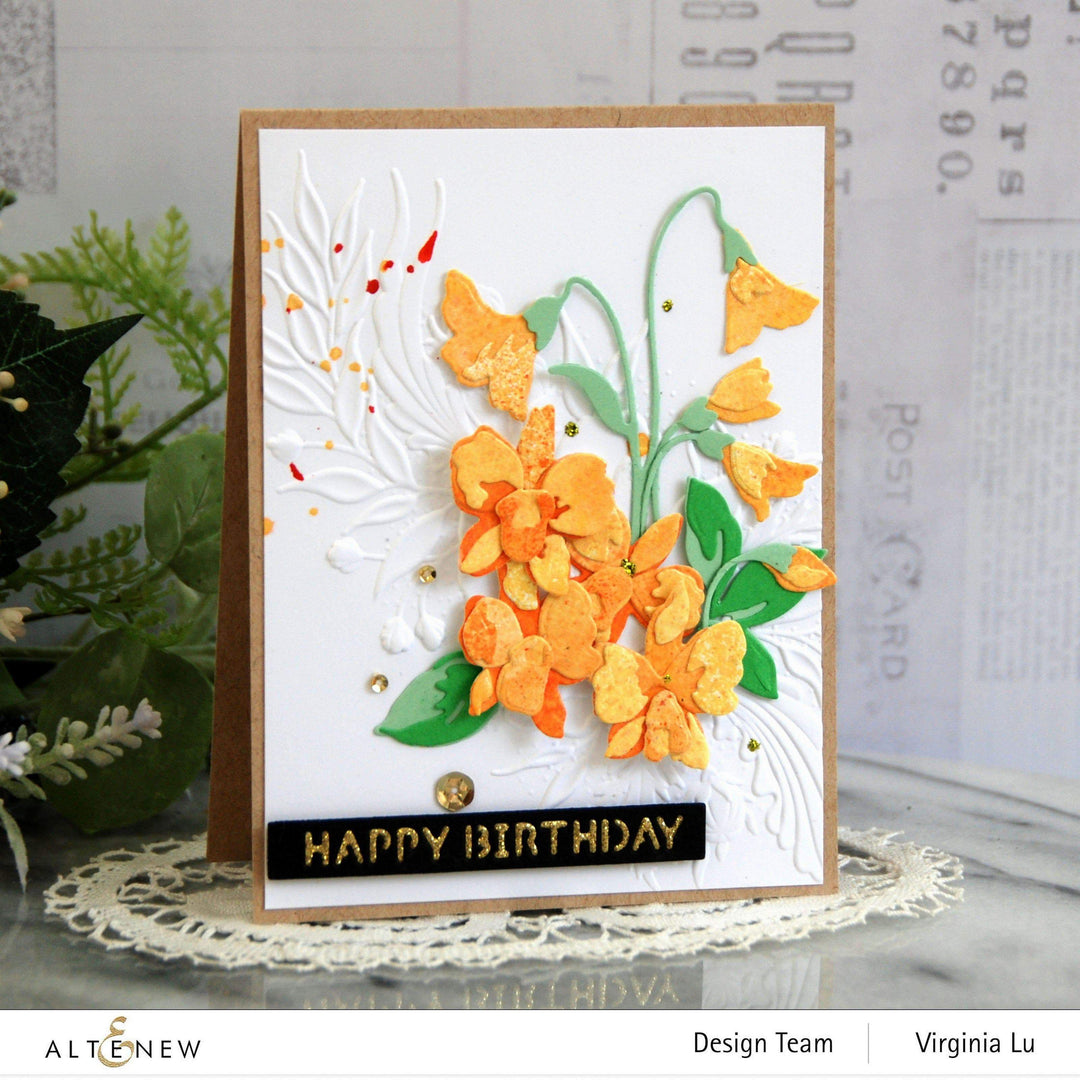 Part A-Glitz Art Craft Co.,LTD Embossing Folder Cheerful Bloom 3D Embossing Folder