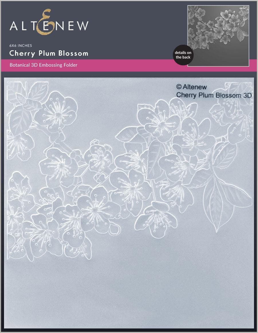 Part A-Glitz Art Craft Co.,LTD Embossing Folder Cherry Plum Blossom 3D Embossing Folder