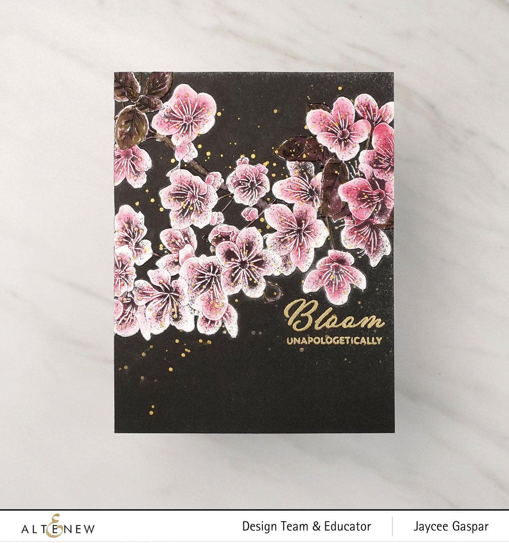 Part A-Glitz Art Craft Co.,LTD Embossing Folder Cherry Plum Blossom 3D Embossing Folder