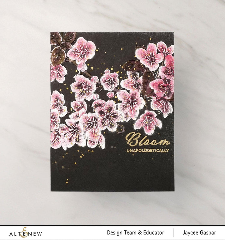 Part A-Glitz Art Craft Co.,LTD Embossing Folder Cherry Plum Blossom 3D Embossing Folder