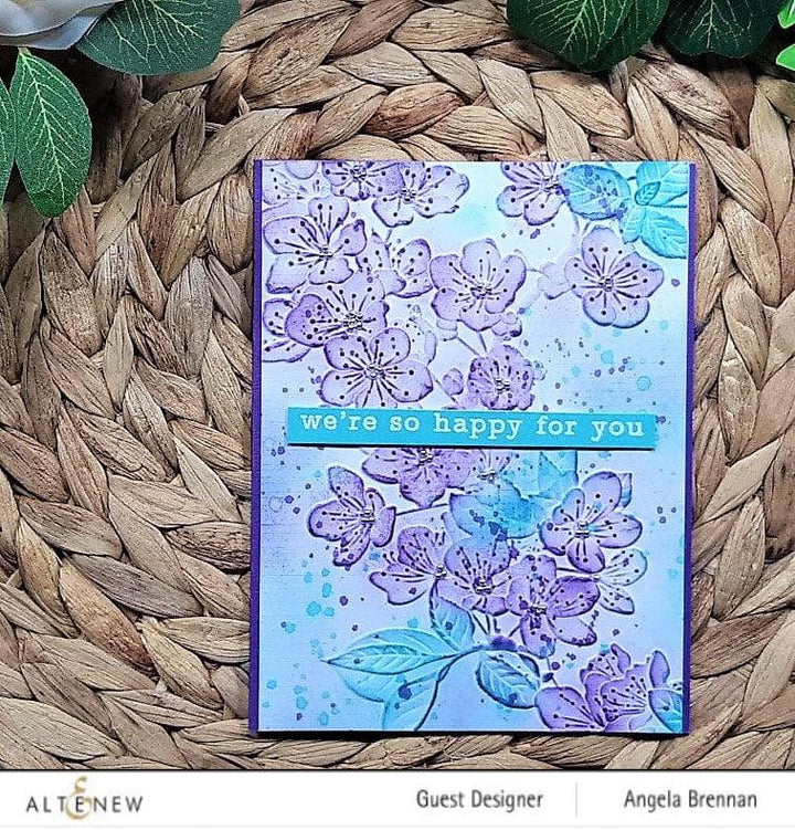 Part A-Glitz Art Craft Co.,LTD Embossing Folder Cherry Plum Blossom 3D Embossing Folder