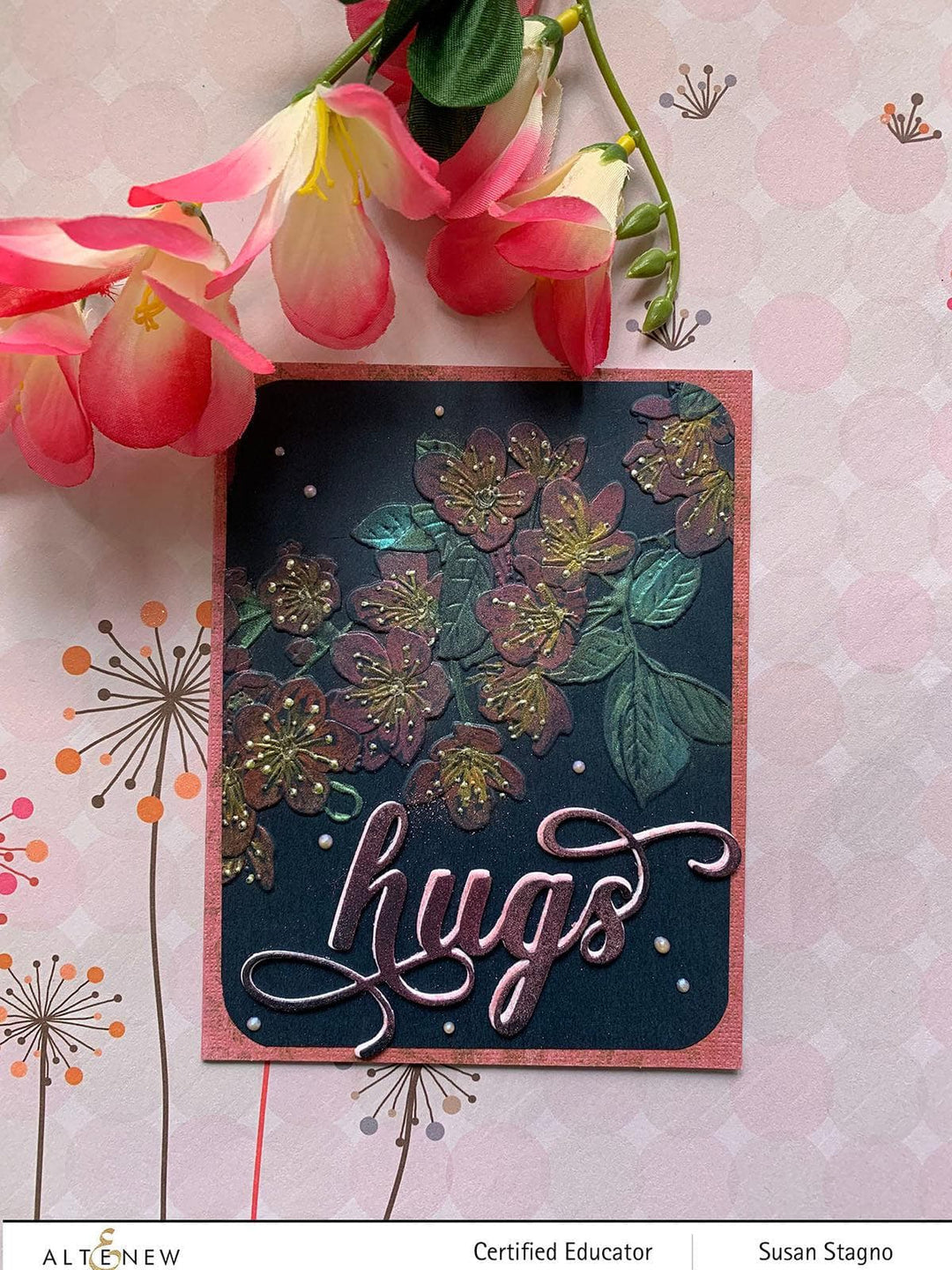 Part A-Glitz Art Craft Co.,LTD Embossing Folder Cherry Plum Blossom 3D Embossing Folder