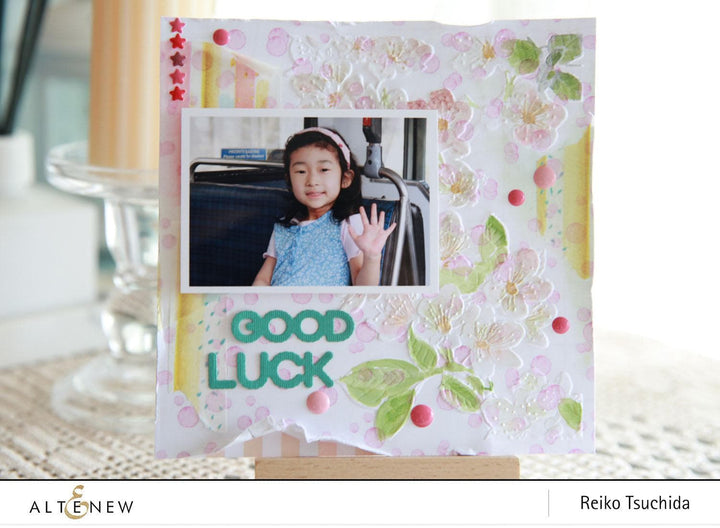 Part A-Glitz Art Craft Co.,LTD Embossing Folder Cherry Plum Blossom 3D Embossing Folder