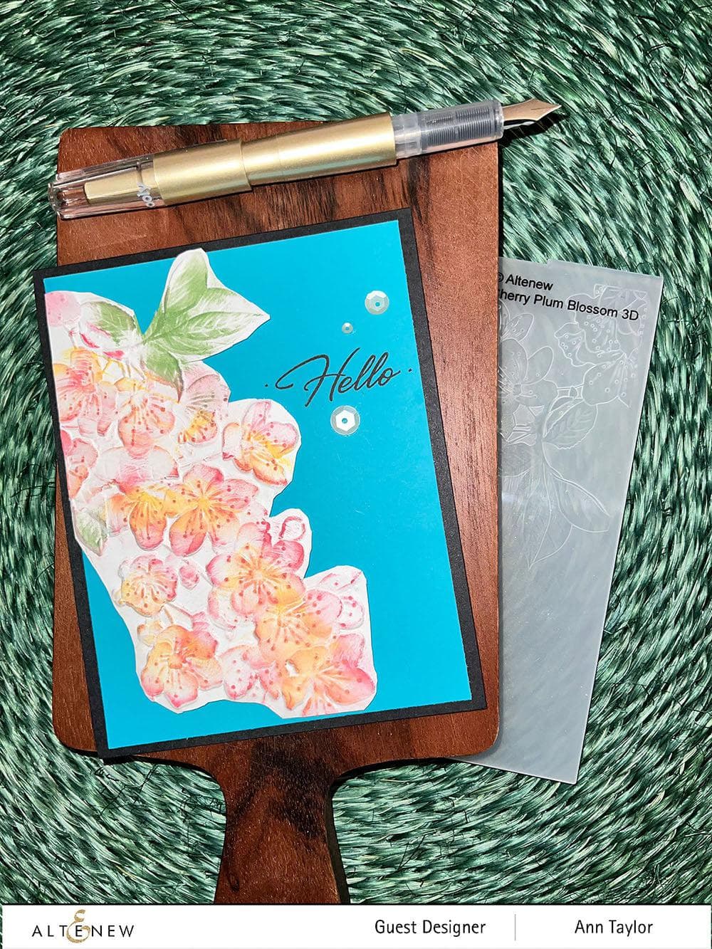 Part A-Glitz Art Craft Co.,LTD Embossing Folder Cherry Plum Blossom 3D Embossing Folder