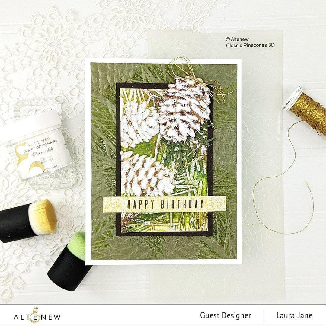 Part A-Glitz Art Craft Co.,LTD Embossing Folder Classic Pinecones Slim 3D Embossing Folder