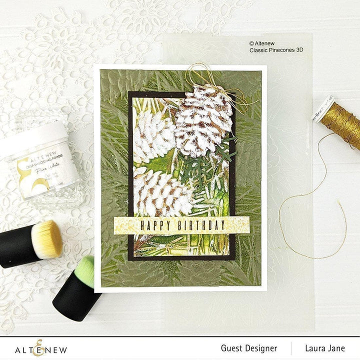 Part A-Glitz Art Craft Co.,LTD Embossing Folder Classic Pinecones Slim 3D Embossing Folder