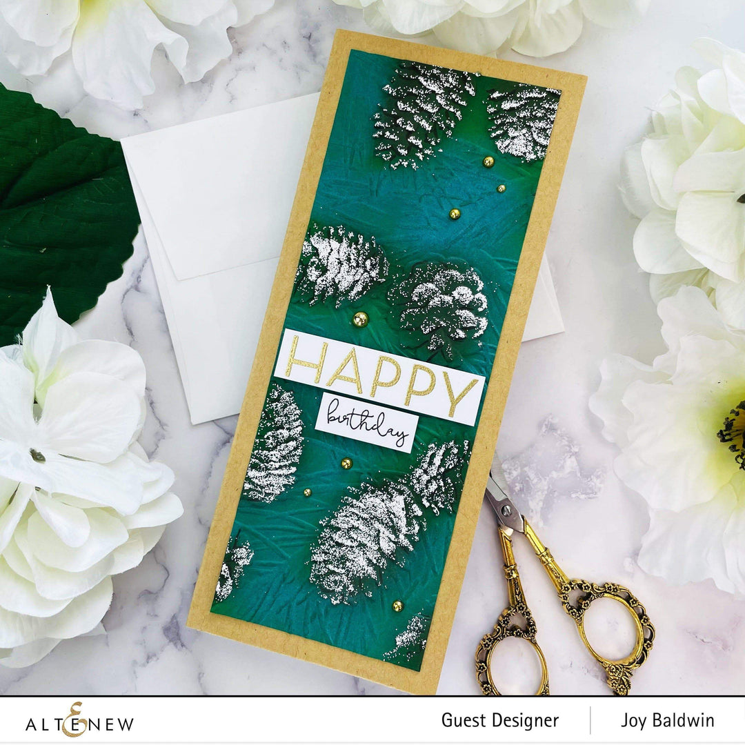 Part A-Glitz Art Craft Co.,LTD Embossing Folder Classic Pinecones Slim 3D Embossing Folder