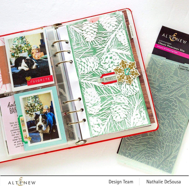 Part A-Glitz Art Craft Co.,LTD Embossing Folder Classic Pinecones Slim 3D Embossing Folder