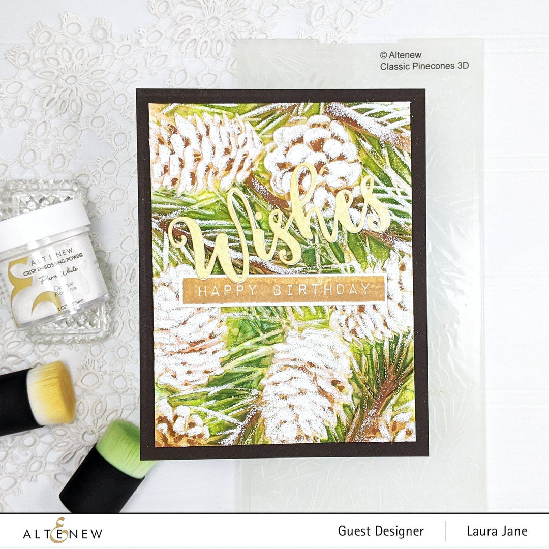Part A-Glitz Art Craft Co.,LTD Embossing Folder Classic Pinecones Slim 3D Embossing Folder