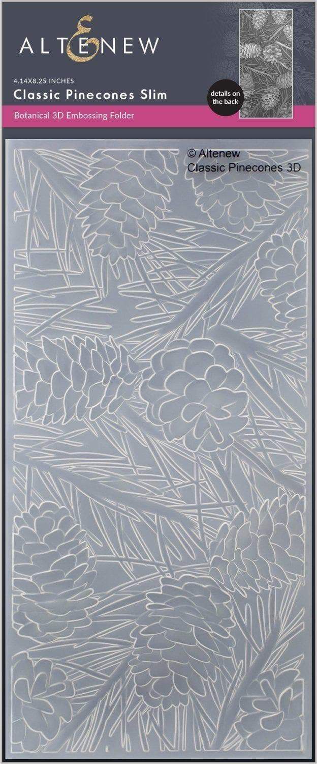 Part A-Glitz Art Craft Co.,LTD Embossing Folder Classic Pinecones Slim 3D Embossing Folder