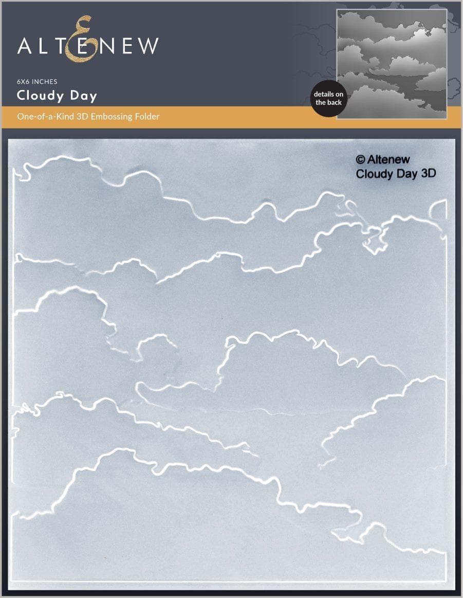 Part A-Glitz Art Craft Co.,LTD Embossing Folder Cloudy Day 3D Embossing Folder