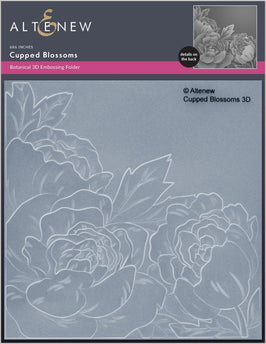 Part A-Glitz Art Craft Co.,LTD Embossing Folder Cupped Blossoms 3D Embossing Folder