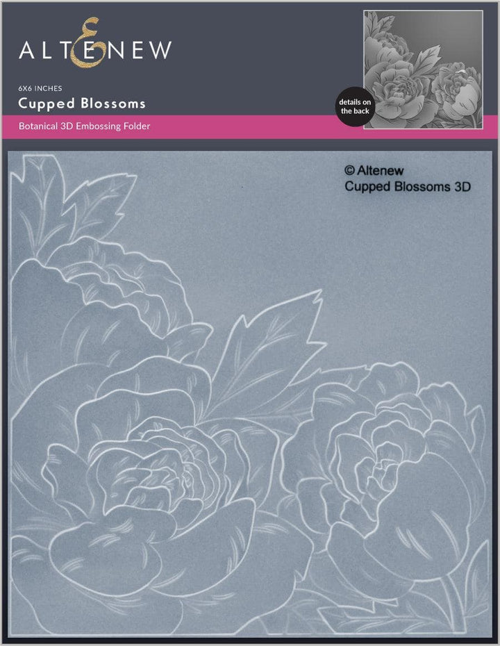 Part A-Glitz Art Craft Co.,LTD Embossing Folder Cupped Blossoms 3D Embossing Folder