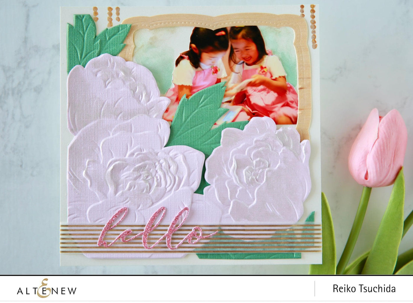Part A-Glitz Art Craft Co.,LTD Embossing Folder Cupped Blossoms 3D Embossing Folder