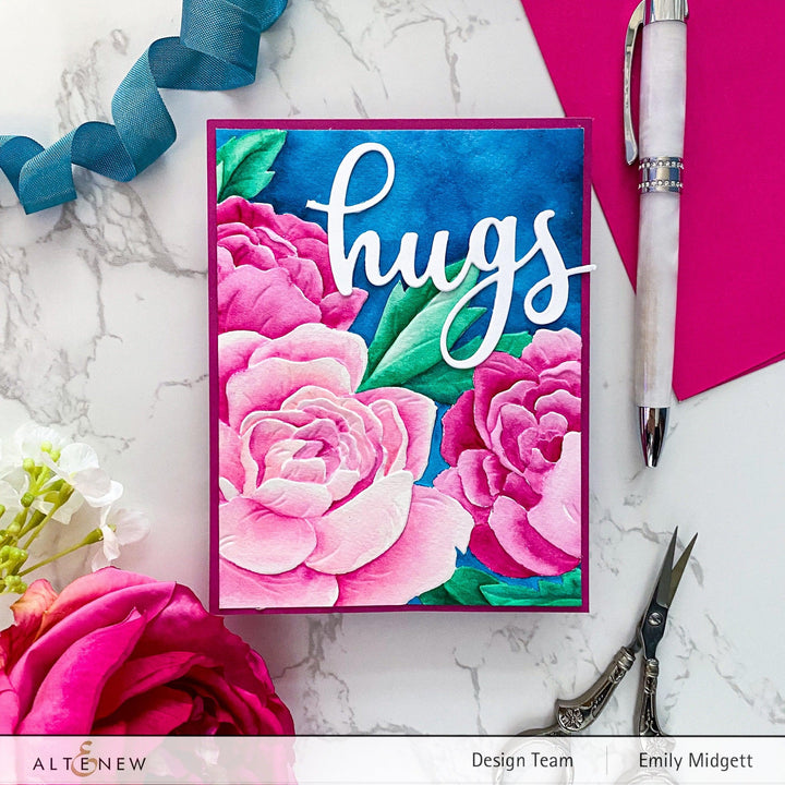 Part A-Glitz Art Craft Co.,LTD Embossing Folder Cupped Blossoms 3D Embossing Folder