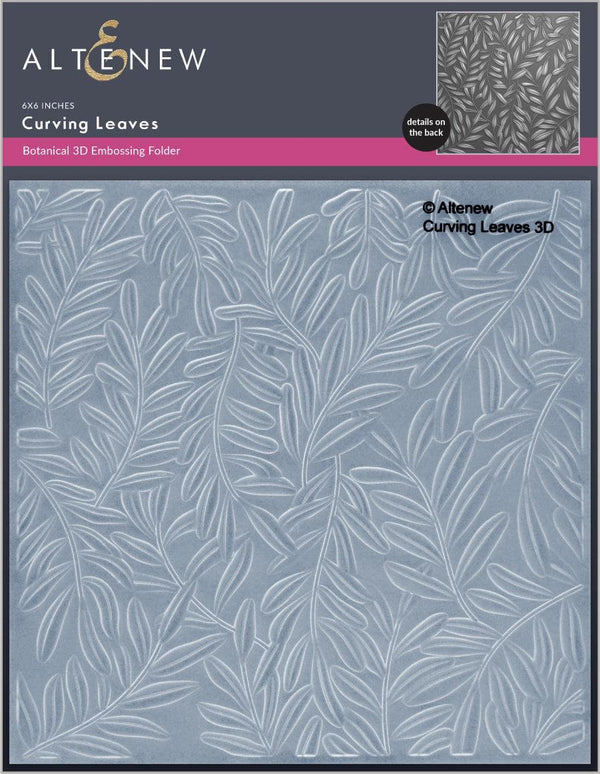 Part A-Glitz Art Craft Co.,LTD Embossing Folder Curving Leaves 3D Embossing Folder