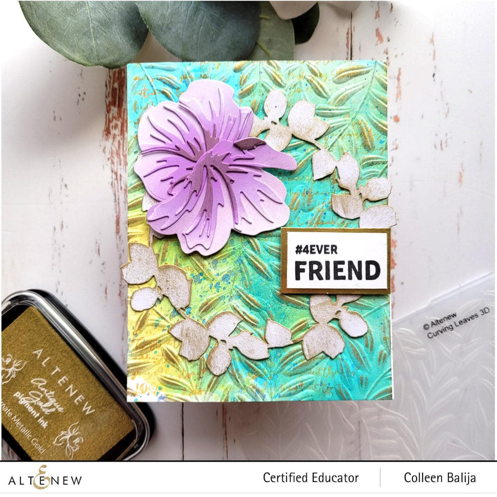 Part A-Glitz Art Craft Co.,LTD Embossing Folder Curving Leaves 3D Embossing Folder