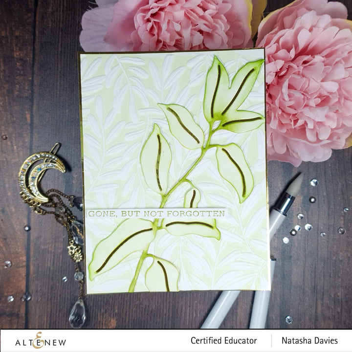 Part A-Glitz Art Craft Co.,LTD Embossing Folder Curving Leaves 3D Embossing Folder