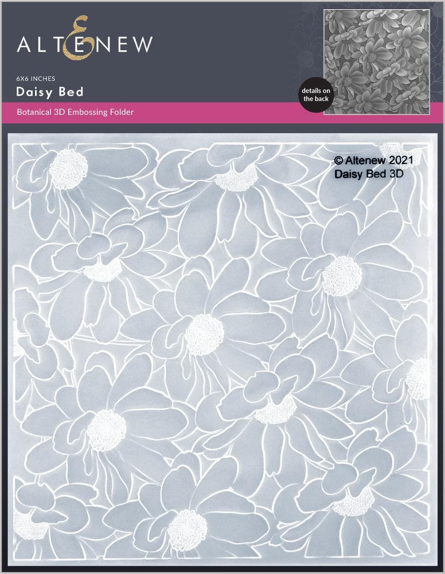 Part A-Glitz Art Craft Co.,LTD Embossing Folder Daisy Bed 3D Embossing Folder