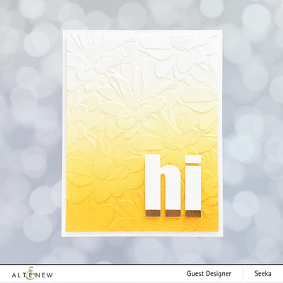 Part A-Glitz Art Craft Co.,LTD Embossing Folder Daisy Bed 3D Embossing Folder