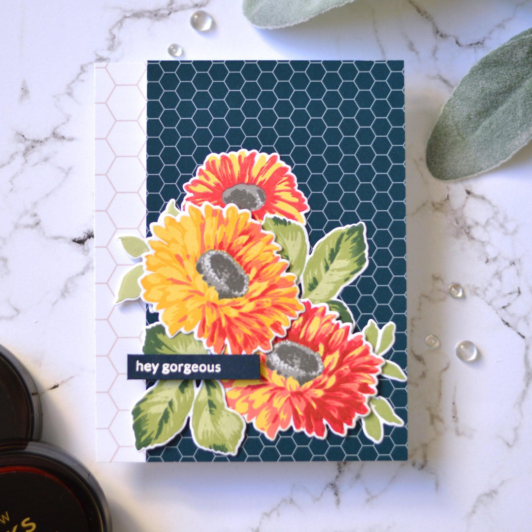 Part A-Glitz Art Craft Co.,LTD Embossing Folder Daisy Bed 3D Embossing Folder