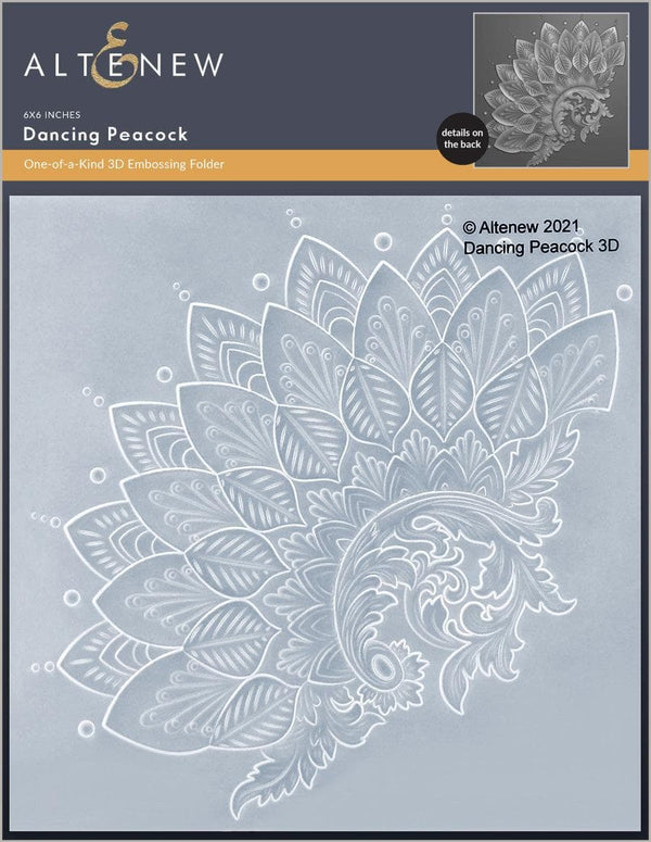 Part A-Glitz Art Craft Co.,LTD Embossing Folder Dancing Peacock 3D Embossing Folder