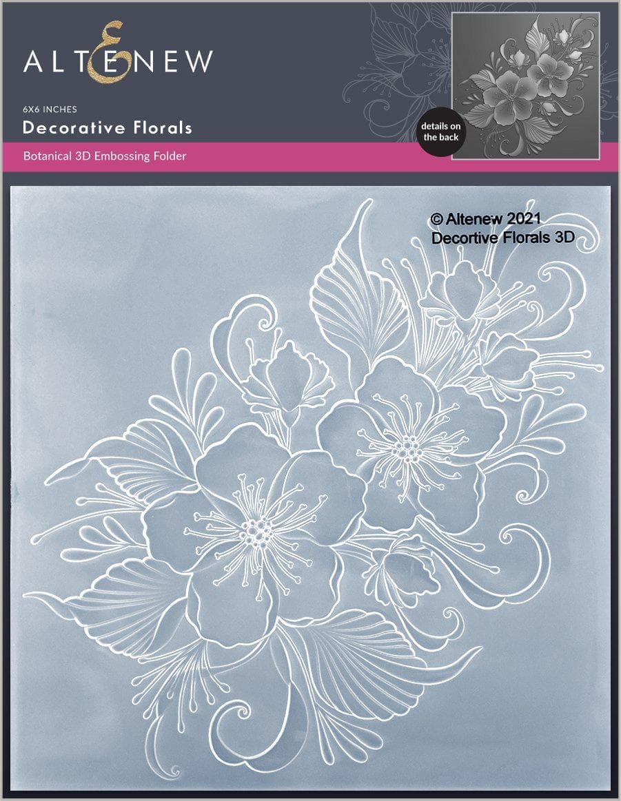 Part A-Glitz Art Craft Co.,LTD Embossing Folder Decorative Florals 3D Embossing Folder