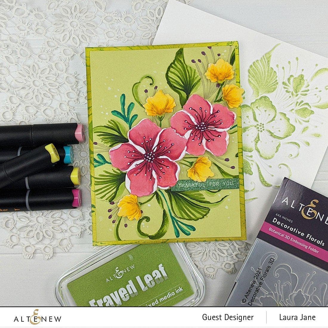 Part A-Glitz Art Craft Co.,LTD Embossing Folder Decorative Florals 3D Embossing Folder