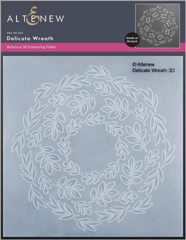 Part A-Glitz Art Craft Co.,LTD Embossing Folder Delicate Wreath 3D Embossing Folder