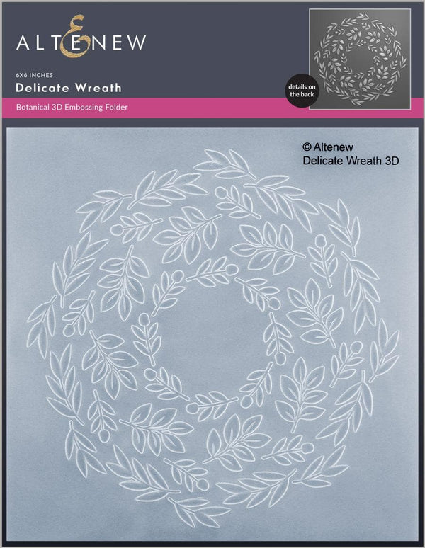 Part A-Glitz Art Craft Co.,LTD Embossing Folder Delicate Wreath 3D Embossing Folder