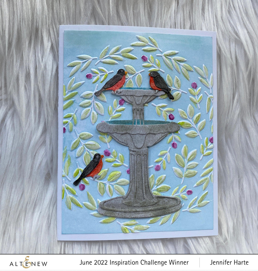 Part A-Glitz Art Craft Co.,LTD Embossing Folder Delicate Wreath 3D Embossing Folder