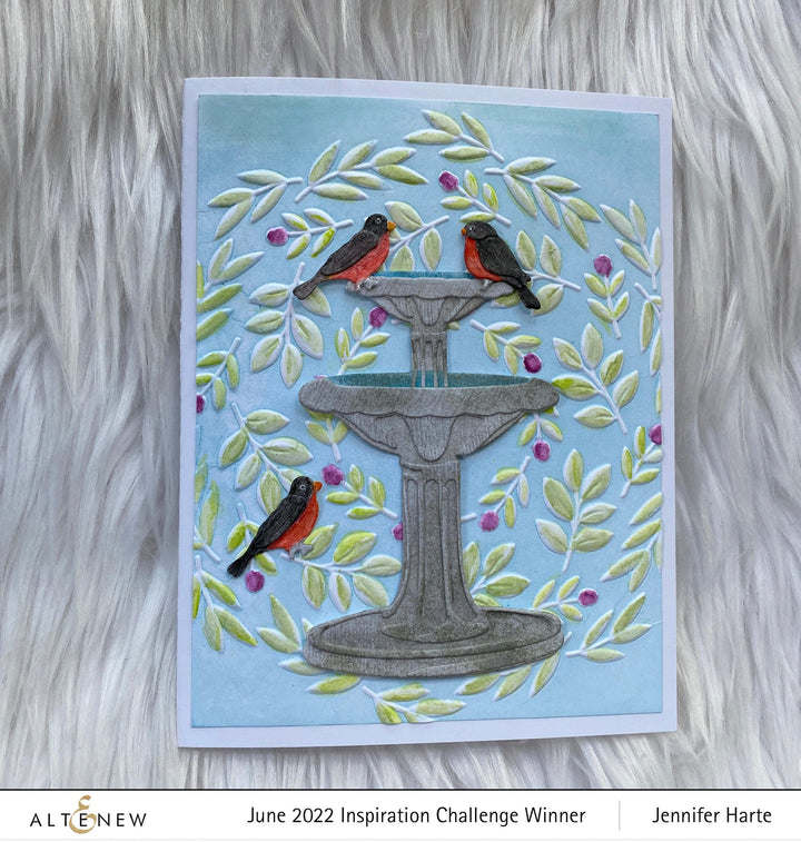 Part A-Glitz Art Craft Co.,LTD Embossing Folder Delicate Wreath 3D Embossing Folder