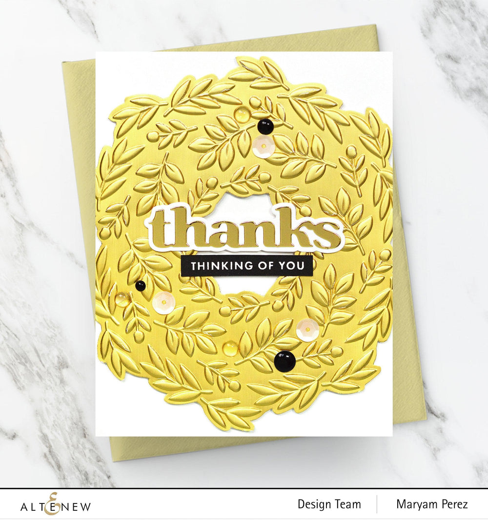 Part A-Glitz Art Craft Co.,LTD Embossing Folder Delicate Wreath 3D Embossing Folder