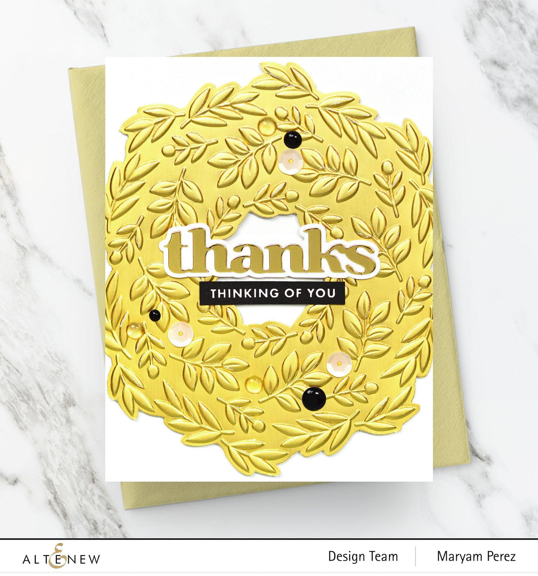 Part A-Glitz Art Craft Co.,LTD Embossing Folder Delicate Wreath 3D Embossing Folder