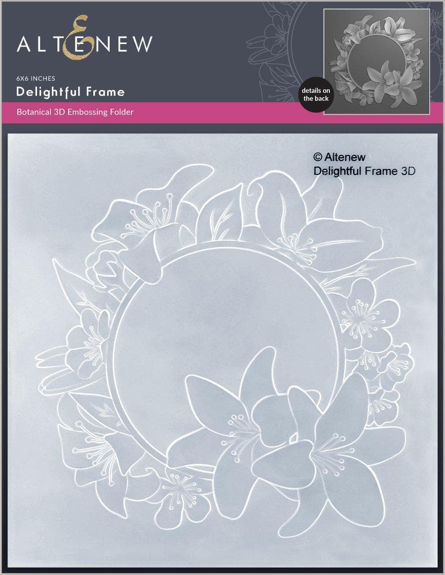 Part A-Glitz Art Craft Co.,LTD Embossing Folder Delightful Frame 3D Embossing Folder