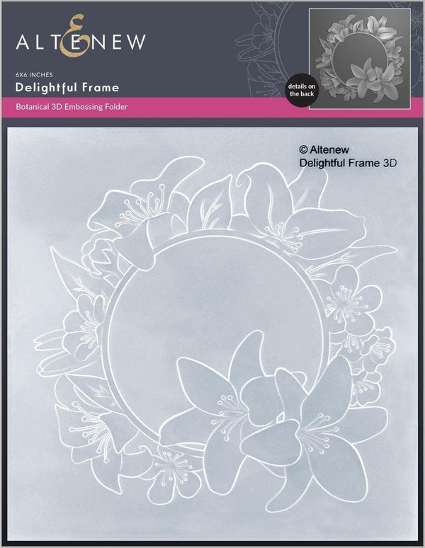 Part A-Glitz Art Craft Co.,LTD Embossing Folder Delightful Frame 3D Embossing Folder