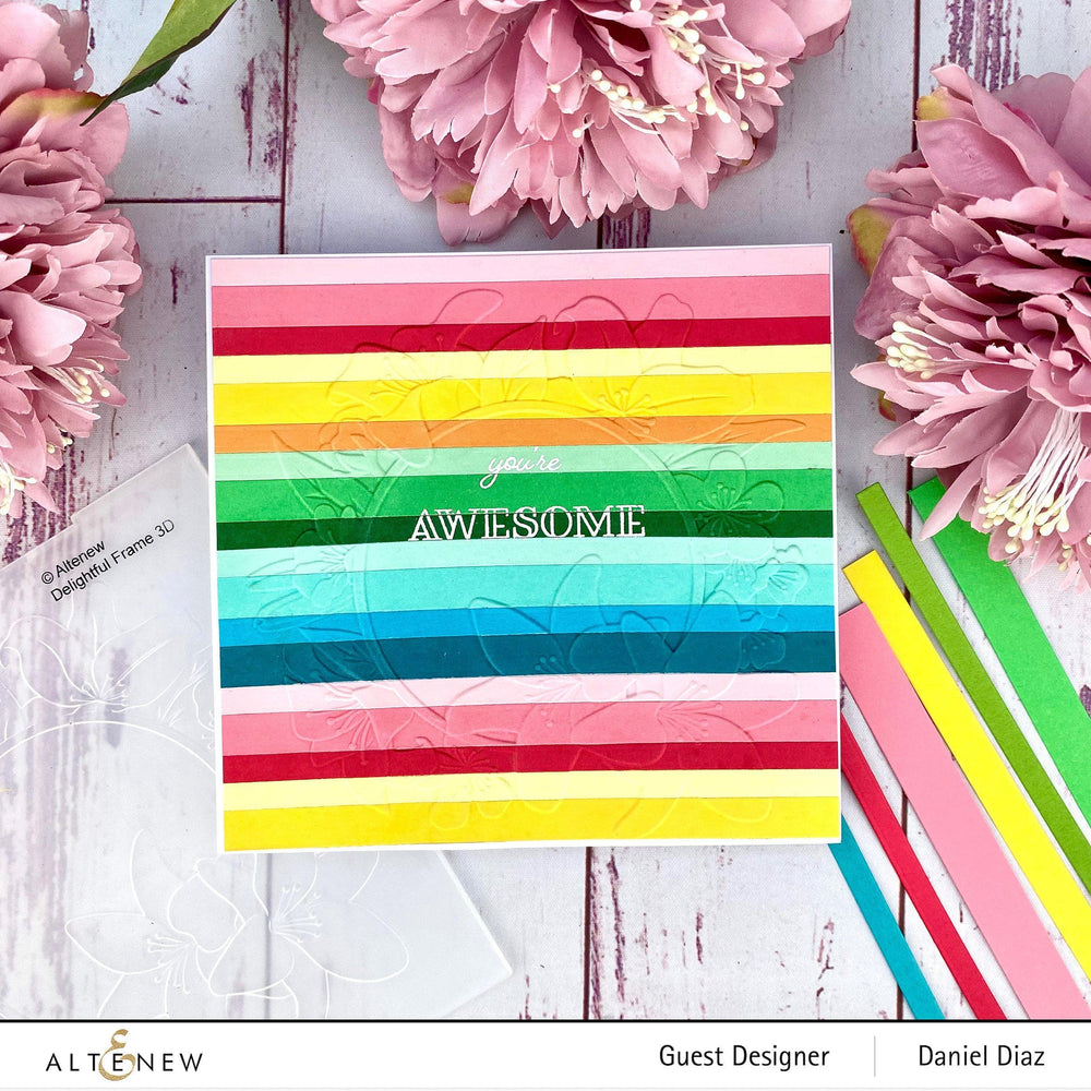 Part A-Glitz Art Craft Co.,LTD Embossing Folder Delightful Frame 3D Embossing Folder