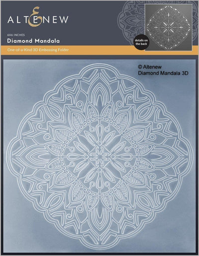 Part A-Glitz Art Craft Co.,LTD Embossing Folder Diamond Mandala 3D Embossing Folder