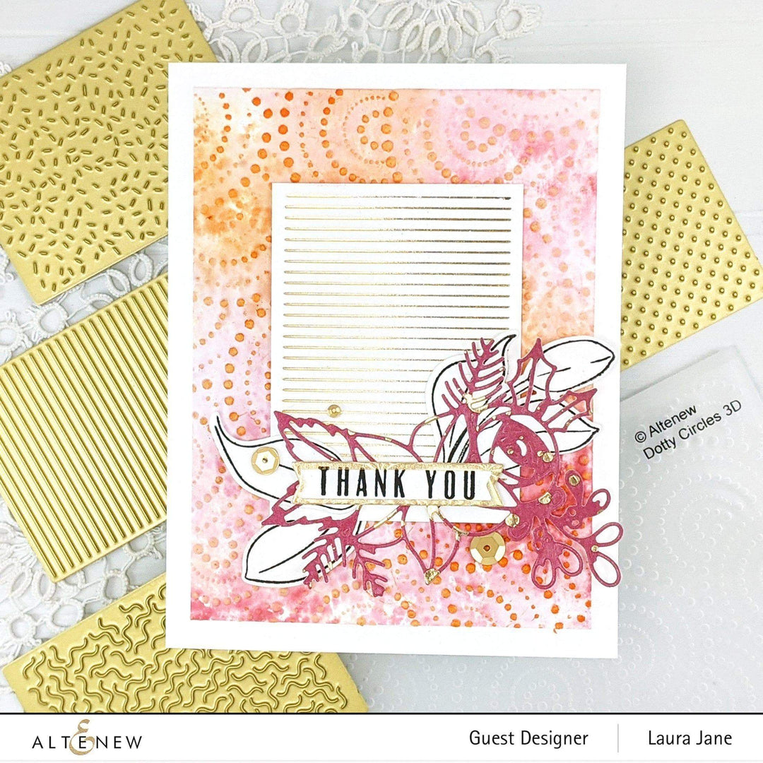 Part A-Glitz Art Craft Co.,LTD Embossing Folder Dotty Circles 3D Embossing Folder