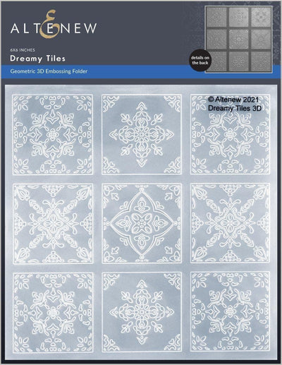 Part A-Glitz Art Craft Co.,LTD Embossing Folder Dreamy Tiles 3D Embossing Folder