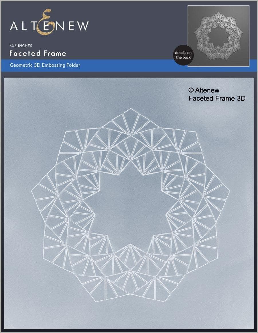 Part A-Glitz Art Craft Co.,LTD Embossing Folder Faceted Frame 3D Embossing Folder